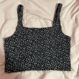 American Eagle Floral Cropped Tank